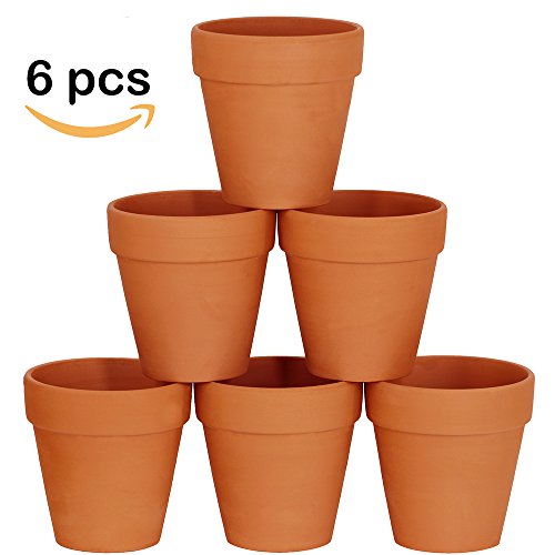 Lot of 6 Terracotta Clay Pots