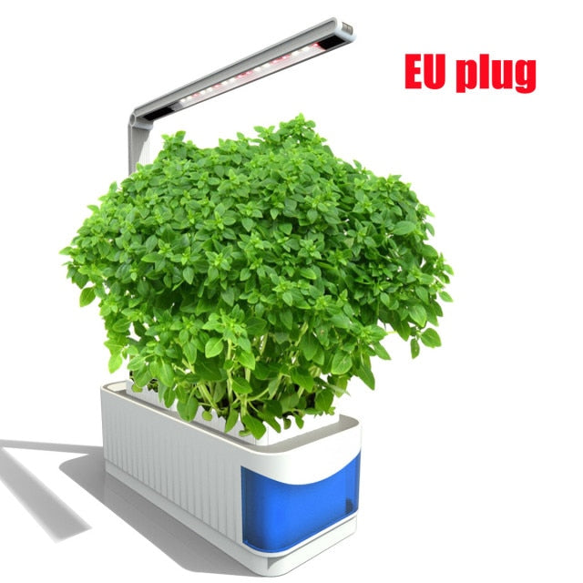 Smart Automatic Hydroponics Growing System Soilless Cultivation Of Small Flower Pots with Led Grow Light for Home Kitchen